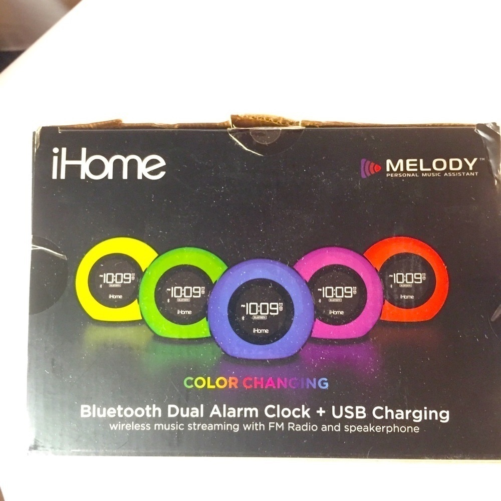 FM LED Color Changing Clock Radio Bluetooth USB - Picture 10 of 11